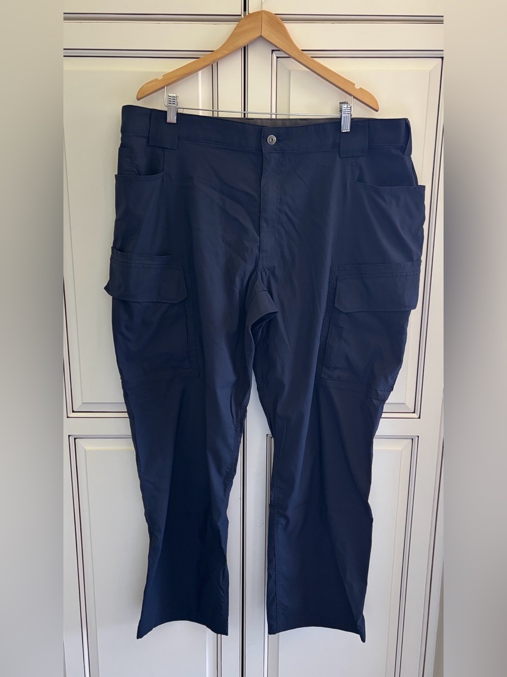 Duluth Flex Dry On The Fly Relaxed Fit Cargo Pants Mens Size 44x32 Navy Blue‎